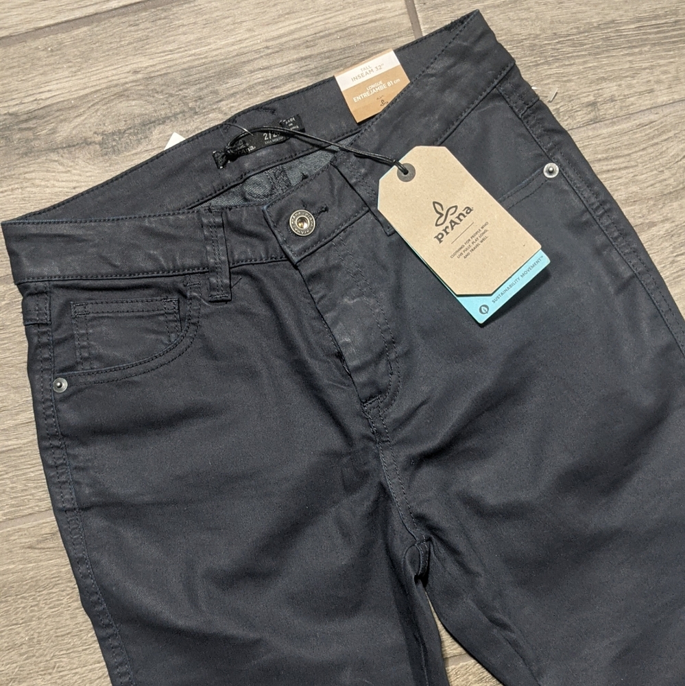 Prana Size 2 Tall Skinny Midnight Black Jean 26x32